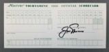 Jack Nicklaus signed 1986 Masters scorecard