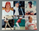 Group of 6 baseball legends photographs