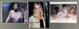 Group of 3 signed celebrity photographs
