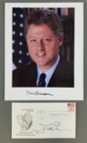 Bill Clinton and Jimmy Carter signed items