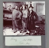 3 Stooges signed paper with photograph