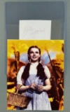Judy Garland autograph with photograph