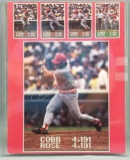 Pete Rose signed poster card 4191 hits