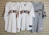 Group of 3 Milwaukee Brewers jerseys