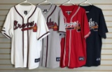 Group of 4 Atlanta Braves jerseys