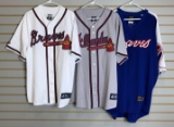 Group of 3 Atlanta Braves jerseys