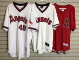 Group of 3 Los Angeles Angels jerseys