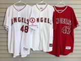 Group of 3 Los Angeles Angels jerseys