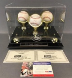 Group of 3 Signed Baseballs-Pete Rose, Johnny Bench, and Tony Perez
