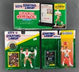 Group of 3 Joe Montana starting lineup collectible toys