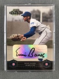Ernie Banks signed baseball card