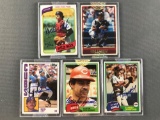Group of 5 signed baseball cards