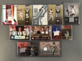 Group of 10 assorted MLB Jersey insert trading cards