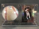 Frank Thomas baseball card and signed baseball