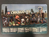 1996 Chicago Baseball heavy cardboard schedule poster