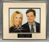 Signed Spin City Heather Locklear and Michael J. Fox Framed Photograph with COA