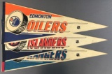 Group of 3 NHL pennants