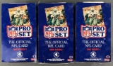 Group of 3 boxes NFL trading cards