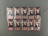 10 piece group Walter Payton Hall of Fame pins/cards