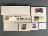 Group of 8 boxes assorted NBA, MLB trading cards