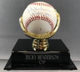 Signed Ricky Henderson Oakland A?s Baseball