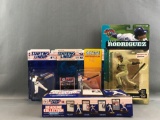 Group of 7 Starting Lineup and Big League Challenge MLB player figurines in original packaging