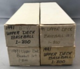 Lot of 4 Upperdeck 1991 Baseball Sets