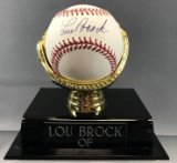 Signed Lou Brock St. Louis Cardinals Baseball