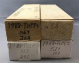 Lot of 4 Topps 1988 Baseball Sets