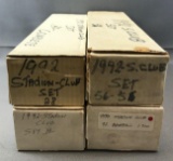 Lot of 4 Stadium Club Baseball Sets