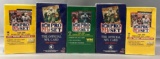 Lot of 5 Factory Sealed Pro Football Wax Boxes