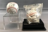 Group of 2 Team Signed Facsimile Baseballs