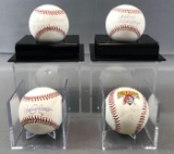 Group of 4 Signed Baseballs