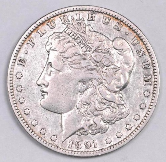 1891 O Morgan Silver Dollar.