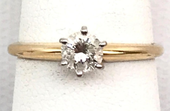 14k Yellow Gold Diamond Ring