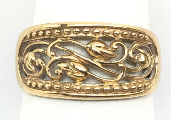 18k Yellow Gold Openwork Band