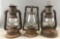 Group of 3: Vintage Kerosene Lamps