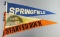 Lot of 2: Vintage Illinois Souvenir Pennants - Starved Rock + Springfield