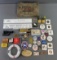 Group of Vintage Pins, Matchbooks, Ashtray and more