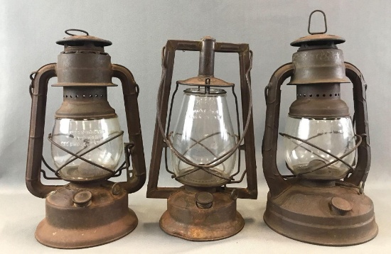 Group of 3: Vintage Kerosene Lamps