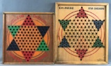 Group of 2: Vintage (late 1930s, early 1940s) Wooden Chinese Checkers Boards
