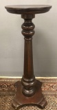 Vintage Mission-style Pedestal Plant Stand
