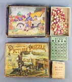 Group of Vintage Puzzles and Games