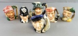 Group of 6: Royal Doulton Toby Character Face Mugs