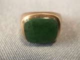 Vintage Goldtone and Aventurine Ring