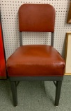 Vintage industrial metal chair with cushion