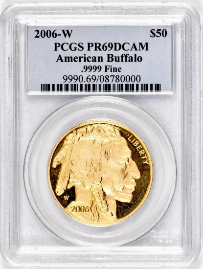 2006 W $50 American Gold Buffalo .9999 (PCGS) PR69DCAM.