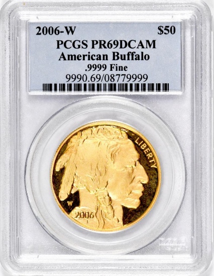 2006 W $50 American Gold Buffalo .9999 (PCGS) PR69DCAM.