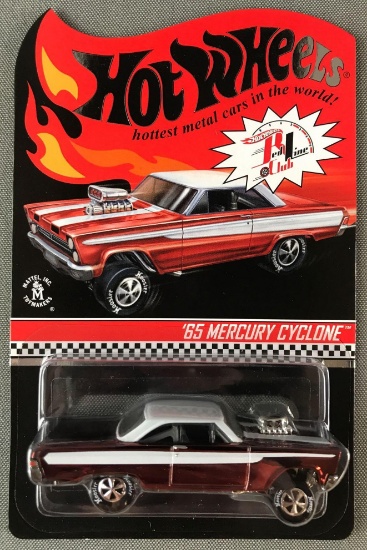 Hot Wheels Red Line Club 1965 Mercury Cyclone die-cast vehicle in original packaging