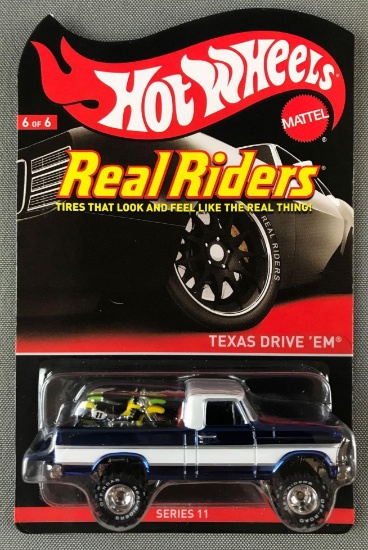 Hot Wheels Real Riders Texas Drive Em die-cast vehicle in original packaging